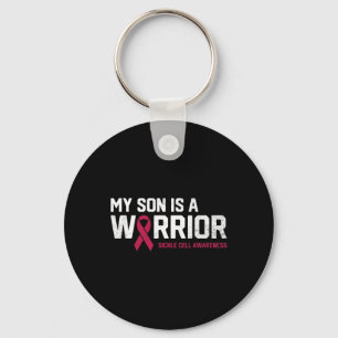 Mijn Zoon is een Warrior Sikkelcelanemie Awareness Sleutelhanger