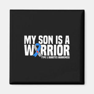 Mijn zoon is een Warrior Type 1 Diabetes Awareness Magneet