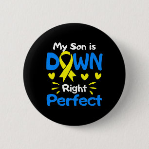 Mijn zoon is helemaal onderaan perfect syndroom Aw Ronde Button 5,7 Cm