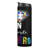 Mijn zoon is mijn favoriete superheld Autism Gift Thermosbeker (Geroteerd rechts)