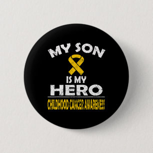 Mijn zoon is mijn held voor de bewustwording van k ronde button 5,7 cm