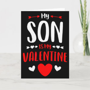 Mijn zoon is mijn Valentijn T-shirt Schattige moed Kaart