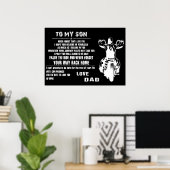 Mijn zoon Love papa Poster (Thuiskantoor)