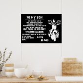 Mijn zoon Love papa Poster (Keuken)