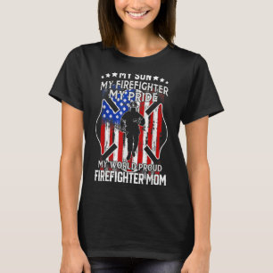 Mijn zoon mijn brandweerman mijn trots op mijn wer t-shirt