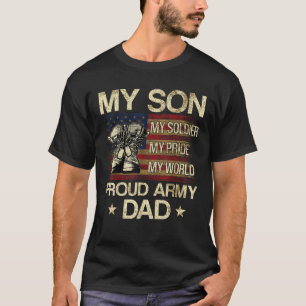 Mijn zoon Mijn soldaat Mijn trots Mijn held Trotse T-shirt