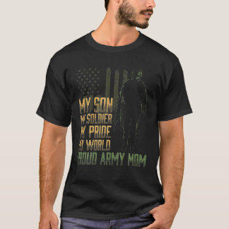 Mijn zoon Mijn soldaat Proud Army Mam Militaire Mo T-shirt