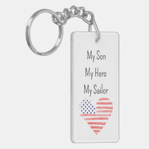 Mijn zoon My Hero My Sailor US NAVY mama Sleutelha Sleutelhanger