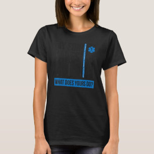 Mijn zoon redt levens Trots Mam van een Emt moeder T-shirt