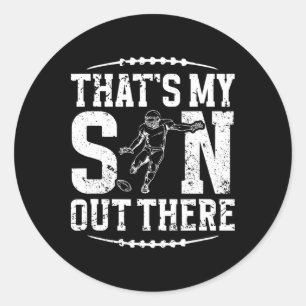 Mijn zoon voetbal kicker vader van een voetbal kic ronde sticker