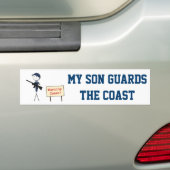 "Mijn zoon zorgt voor de kust" Bumpersticker (Op auto)