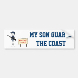 "Mijn zoon zorgt voor de kust" Bumpersticker