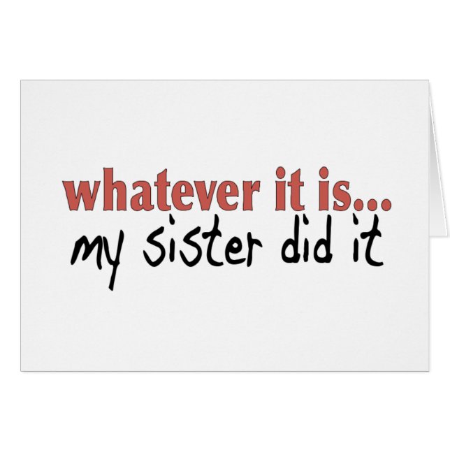 Mijn zus deed het. (Voorkant Horizontaal)