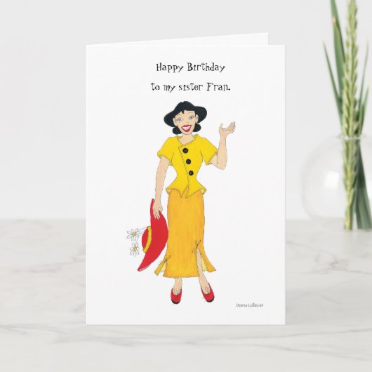 Mijn zus Fran Kaart (Voorkant)