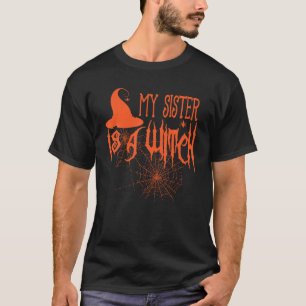 Mijn zus is een heks grappig Halloween T Shirt
