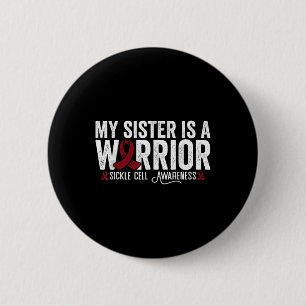 Mijn zus is een krijger Sca Sikkelcelziekte Awa Ronde Button 5,7 Cm