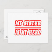 Mijn zus is mijn held briefkaart (Voorkant / Achterkant)