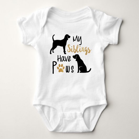 Mijn zussen hebben poten - twee honden - baby lich romper (Voorkant)