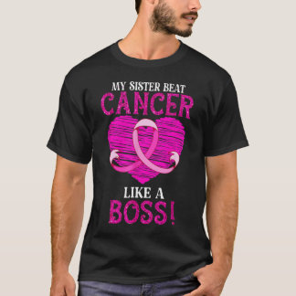 Mijn zuster Beat Breast Cancer Pink Ribbon Survivo T-shirt