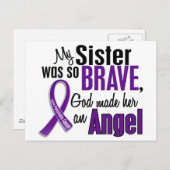 Mijn zuster is een engel-pancreaskanker briefkaart (Voorkant / Achterkant)