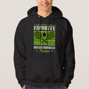 Mijn zuster is mijn favoriete gemengde partner Tie Hoodie