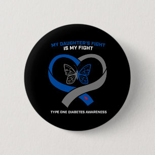 Mijn zuster's gevecht is mijn strijd voor diabetes ronde button 5,7 cm