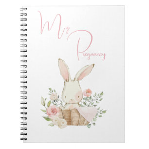 Mijn Zwangerschap Foto van Pink Bunny Rabbit Notitieboek