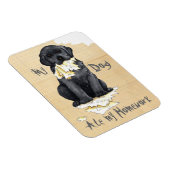 Mijn zwart lab Ate Mijn thuiswerk Magneet (Rechterzijde)