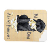 Mijn zwart lab Ate Mijn thuiswerk Magneet (Horizontaal)