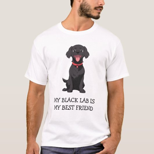 Mijn zwarte lab is mijn beste vriend t-shirt (Voorkant)