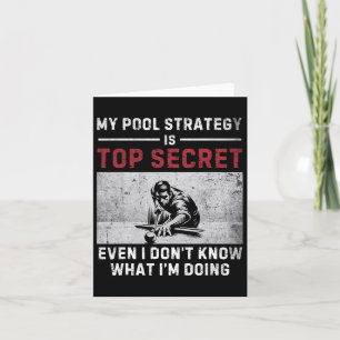 Mijn zwembadstrategie poolspeler Funny Billiar Kaart