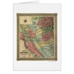 Mijnbouw in Californische kaart - 1851