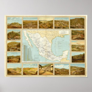 Mijnbouw in Mexico Poster