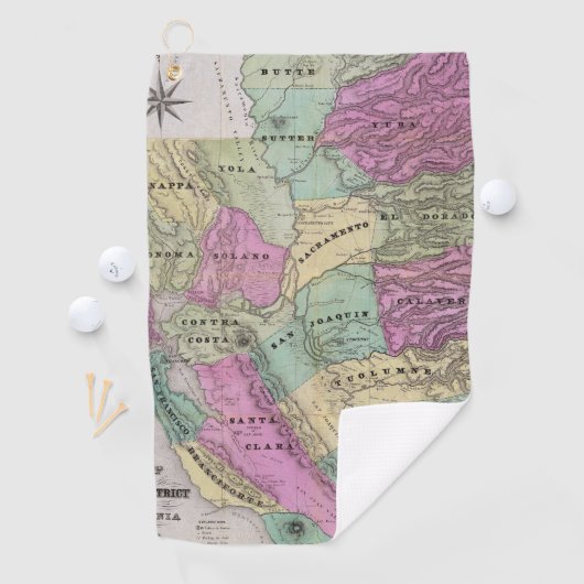 mijnbouwdistrict in Californië Golfhanddoek (Insitu)