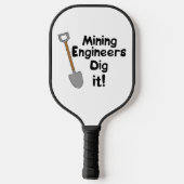 Mijnbouwingenieurs graven het pickleball paddle (Achterkant)