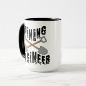 Mijnbouwkundig Ingenieur Gekruiste Schoppen Mok (Voorkant links)