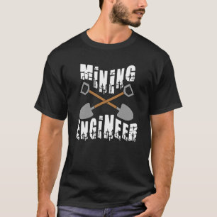 Mijnbouwkundig ingenieur gekruiste shovels t-shirt