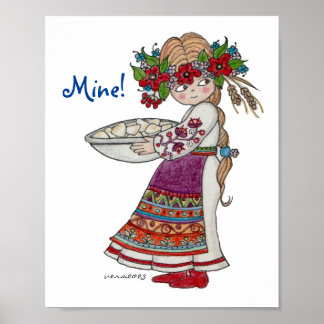 Mijne. Oekraïense Perogies Pyrohy Varenyky Pierogi Poster