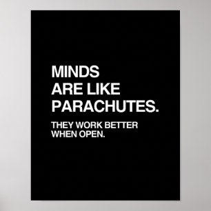 MIJNEN ZIJN ALS PARACHUTES POSTER