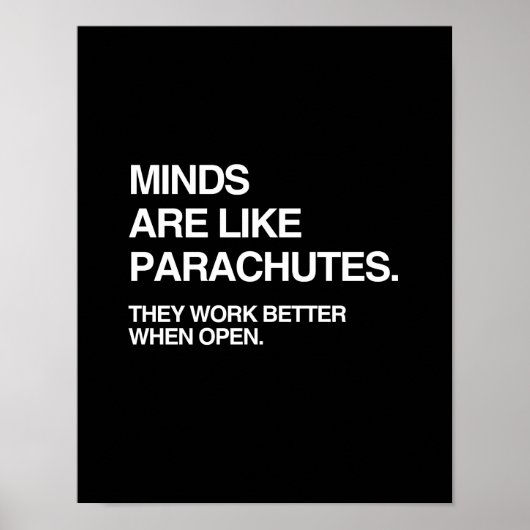 MIJNEN ZIJN ALS PARACHUTES POSTER (Voorkant)