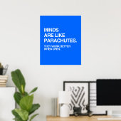 MIJNEN ZIJN ALS PARACHUTES POSTER (Thuiskantoor)