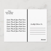 Mijnheer Onederful Black en Gold Dank u Briefkaart (Achterkant)