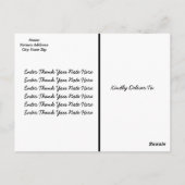 Mijnheer Onederful Black en Gold Dank u Briefkaart (Achterkant)