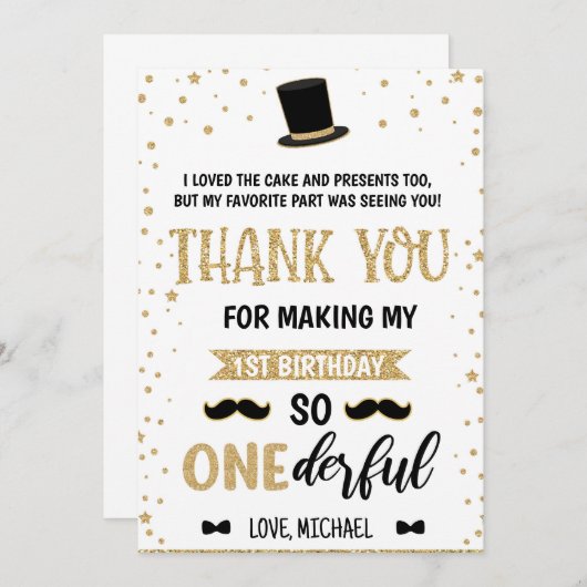 Mijnheer Onederful, dank u wel kaart 20-16 (Voorkant / Achterkant)