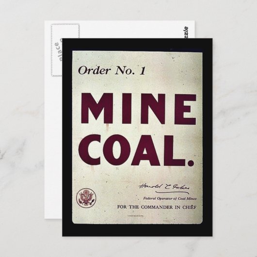 Mijnsteenkool Briefkaart (Voorkant / Achterkant)