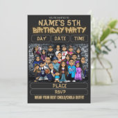 Mijos Party Invitation 90s Theme Kids Birthday (Debout devant)