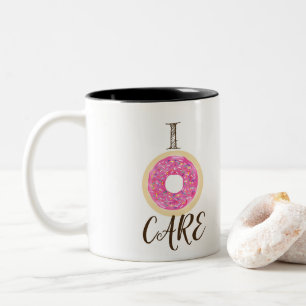 MIK DONT ZEGT MIJN Dat ik er om Maal ROZE SPRINKEL Tweekleurige Koffiemok