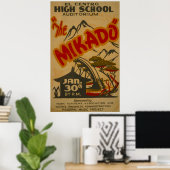 Mikado Philarmonic 1938 Poster WPA Vintage (Bureau à domicile)
