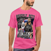 Mikal Bridges Basketbal Art Nets 1 T-shirt (Voorkant)