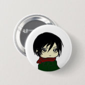 Mikasa Ackerman Pin Ronde Button 5,7 Cm (Voorkant /achterkant)
